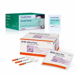 Insulin Needles (10 Pack) & Alcohol Wipes (20)